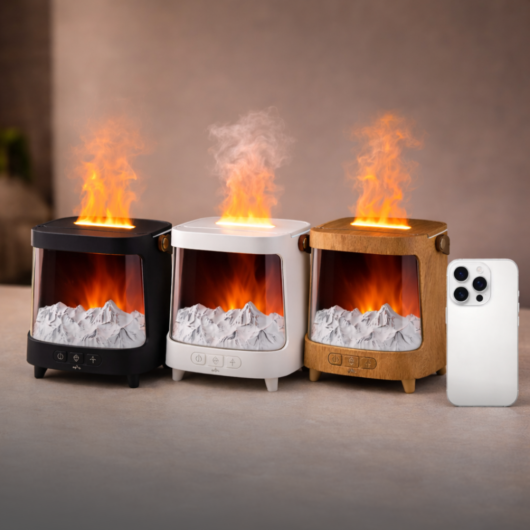 Humidificador aromático efecto aurora